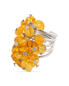 Кольцо с янтарем 115008-01 код:000016008 | Янтарный ювелирпром 