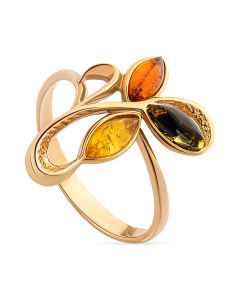 Кольцо из золота (Au 585) с янтарем 910060095aa код:000015857|Darvin