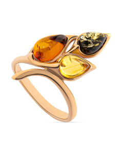 Кольцо из золота (Au 585) c янтарем 910060011aa код:000015866|Darvin