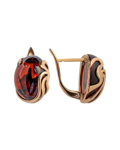Серьги из золота (Au 585) с янтарем 919040096aa код:000015942| Darvin