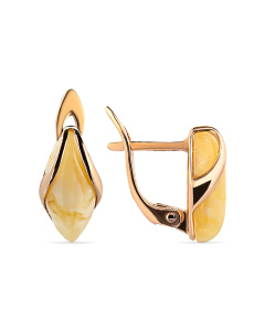 Серьги из золота (Au 585) с янтарем 919030023aa код:000015947 |Darvin