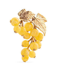 Брошь из серебра (Ag 925) с янтарем 427032210gk код:000015889| Darvin