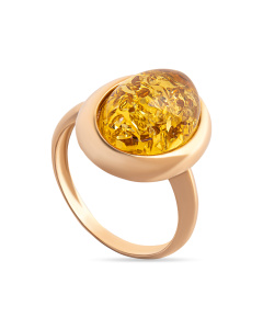 Кольцо из золота (Au 585) с янтарем 910020038aa код:000015861|Darvin