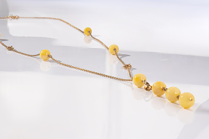 Колье из серебра (Ag 925) с янтарем код:000015897 425032018oo|Darvin